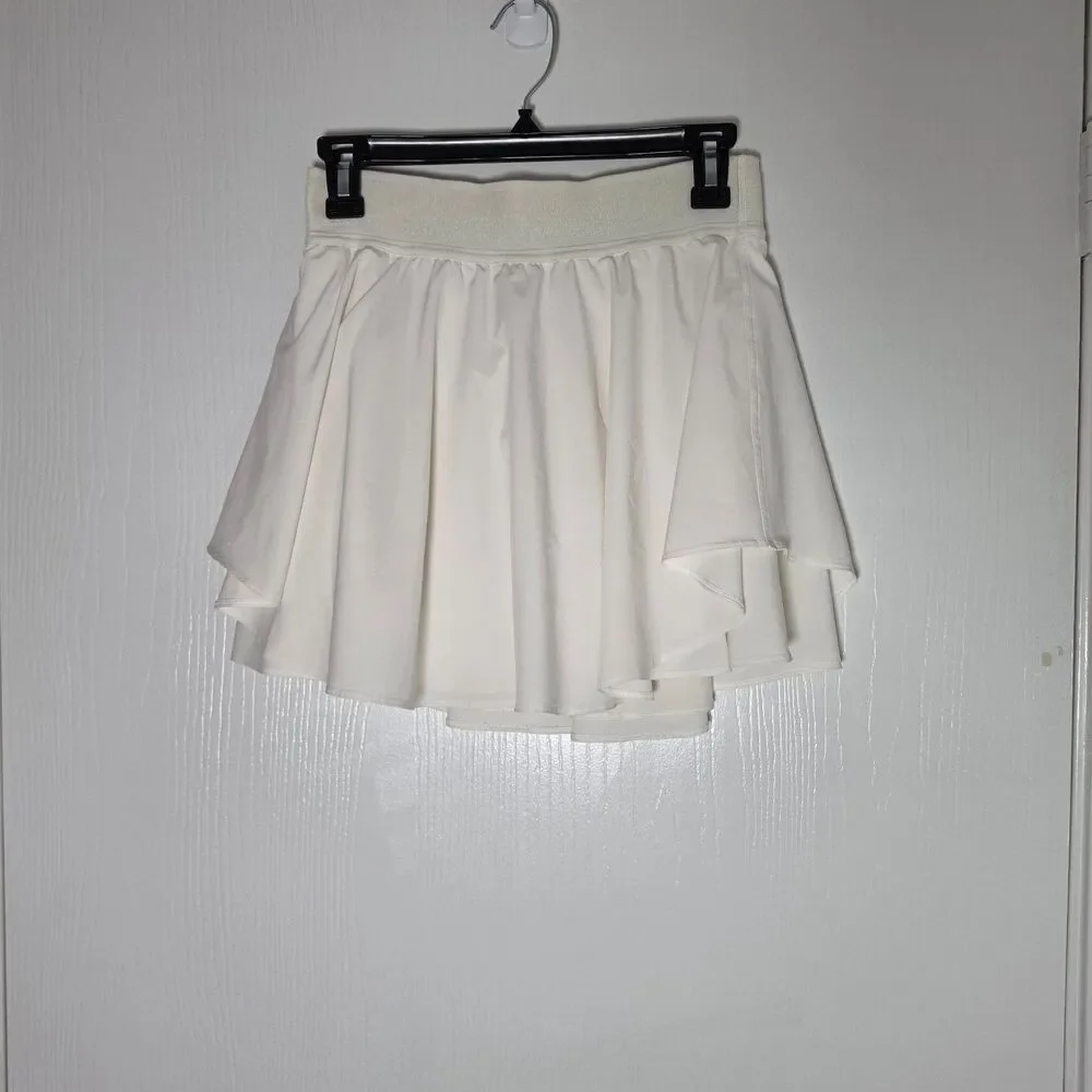 Lululemon Skirt Womens 6 White Court Rival High Rise Long Skort Performance